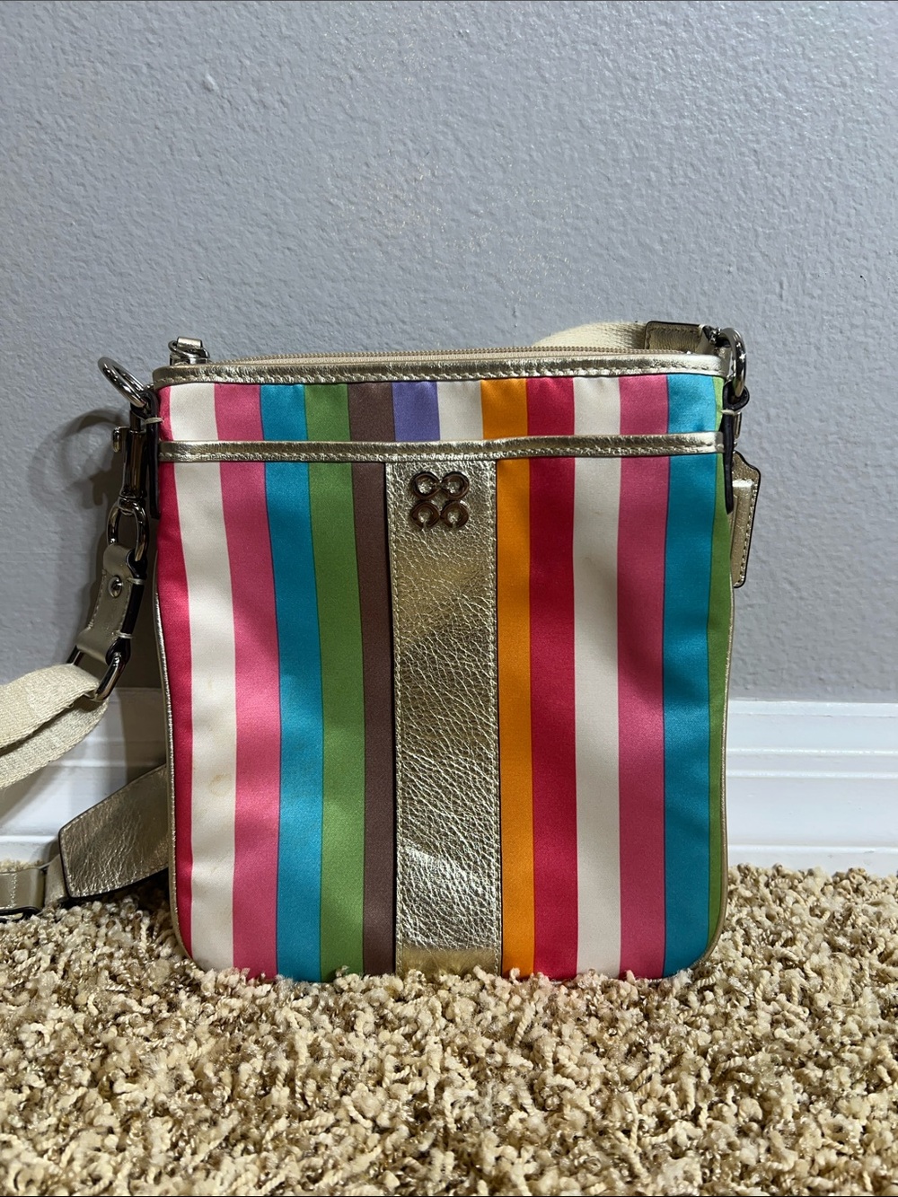 Coach - Julia Legacy Stripe Crossbody Bag